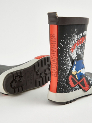 Sonic The Hedgehog Speed Wellington Boots Kids George at ASDA