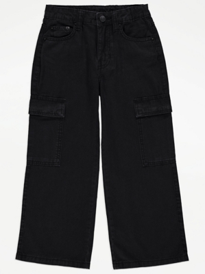 2025 Boys Baggy Cargo Jeans – Y2K Vintage Wide Leg Denim Pants With Pockets, Streetwear Style
