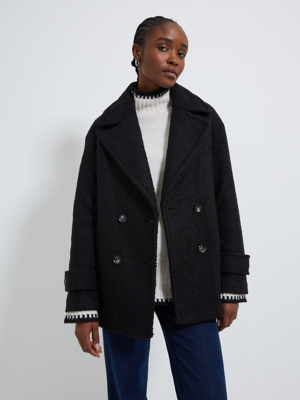 Black Pea Coat Women at ASDA