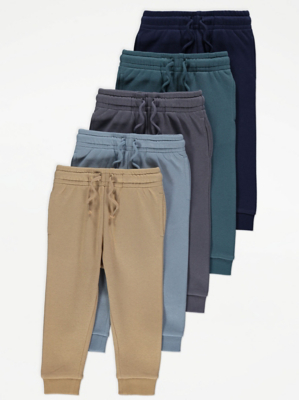 Plain Joggers 5 Pack | Kids | George at ASDA
