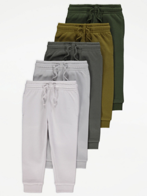Plain Joggers 5 Pack | Kids | George at ASDA