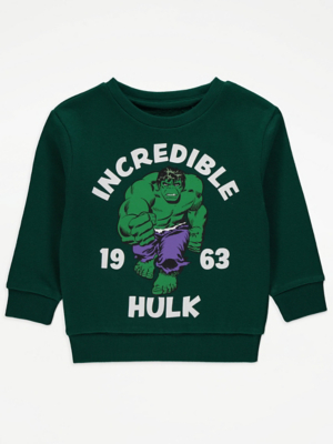 Marvel The Incredible Hulk Green Graphic Sweatshirt | Kids | George at ASDA