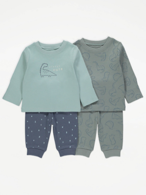 Dinosaur Long Sleeve Pyjamas 2 Pack | Baby | George at ASDA