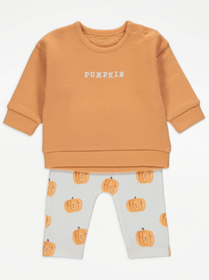 Halloween Orange Pumpkin Sweatshirt and Leggings Outfit Sale