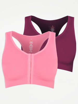 Pink Post Surgery Comfort Bras 2 Pack Lingerie at ASDA