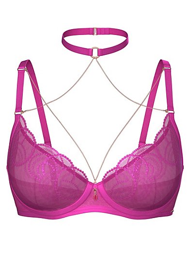 M&S Pink Lace Bra Size 34C - Gem
