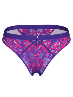 Entice Purple Lace Brazilian Knickers Lingerie at ASDA