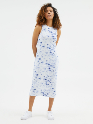 Blue Tie Dye Jersey Maxi Dress Women at ASDA