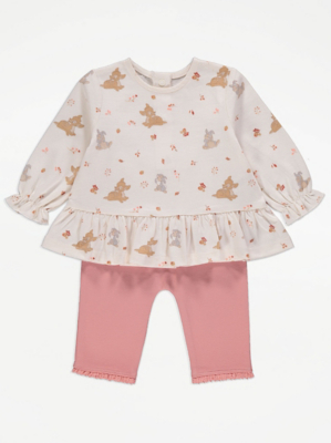 Disney Bambi Frilly Top and Leggings Outfit Baby at ASDA