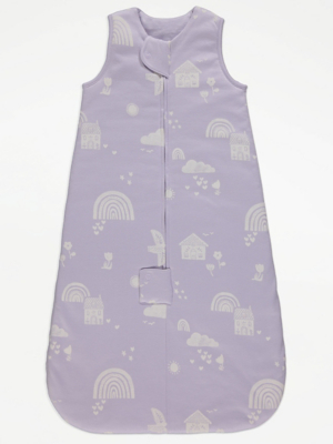 Lilac Printed Sleep Bag 2.5 Tog Baby at ASDA