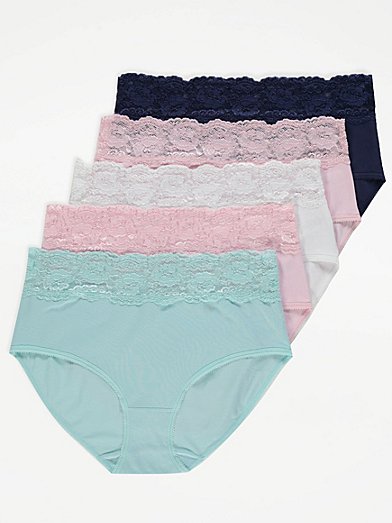 GEORGE ASDA LACE SHORT FRENCH KNICKERS UNDERWEAR LINGERIE 8-20 BRIEFS