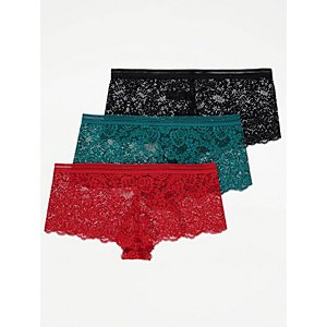 Lace Short Knickers 3 Pack