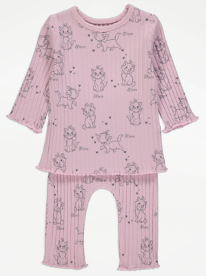 Disney The Aristocats Marie Pink Ribbed Top and Leggings Outfit Baby