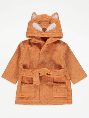 Orange Fox Towelling Dressing Gown