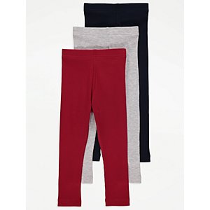 George Girls' Warm Knitted Leggings, 3 Pack - Hlavně stylově