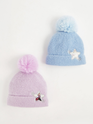 Disney Frozen Bobble Hats 2 Pack Kids at ASDA