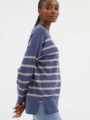 Tunique Longue Violette George Asda - Taille 8, Col Rond, Manches 3/4, Très Bon état