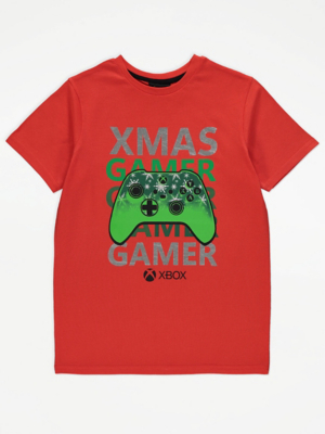 Xbox Red Christmas Gamer T-Shirt | Kids | George at ASDA