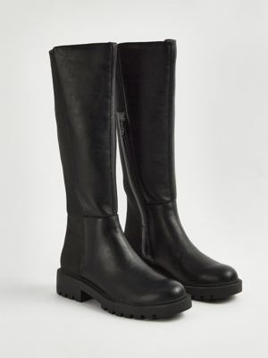 Black Knee High Boots Women at ASDA
