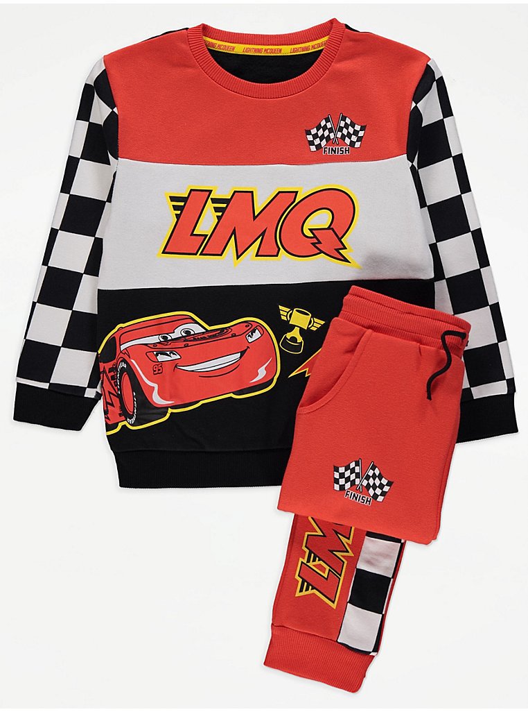 Cars Lightning Mcqueen Kids Hoodie Jogging Pants Tracksuit Sweatshirt  Outfit Set