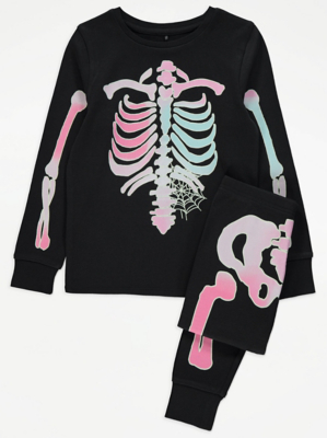 Halloween Skeleton Glow In The Dark Kids Family Pyjamas Kids