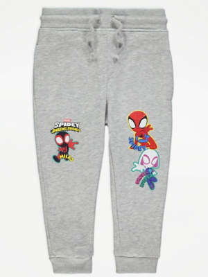 Marvel Spidey and Friends Grey Jersey Joggers Kids at ASDA