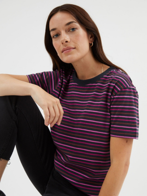 Pink Striped TShirt Women at ASDA