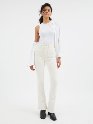 Cream High Waisted Bootcut Jeans Women at ASDA