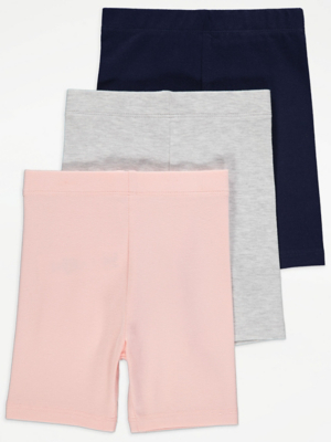 Plain Cycling Shorts 3 Pack Kids at ASDA