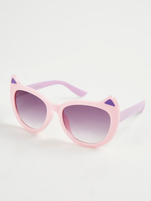 Pink Cat Ear Sunglasses Kids at ASDA