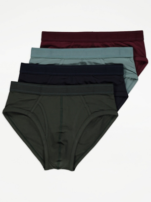 Plain Briefs 4 Pack Men at ASDA