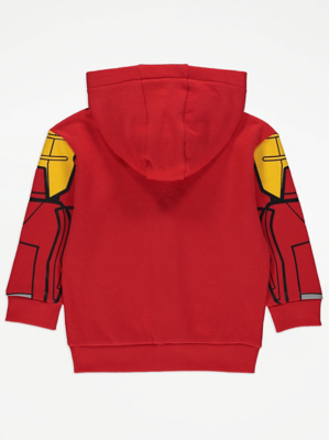 Printed Hoodies Iron Man Boys Hoodie Marvel Iron Man Red Zip - Main Image