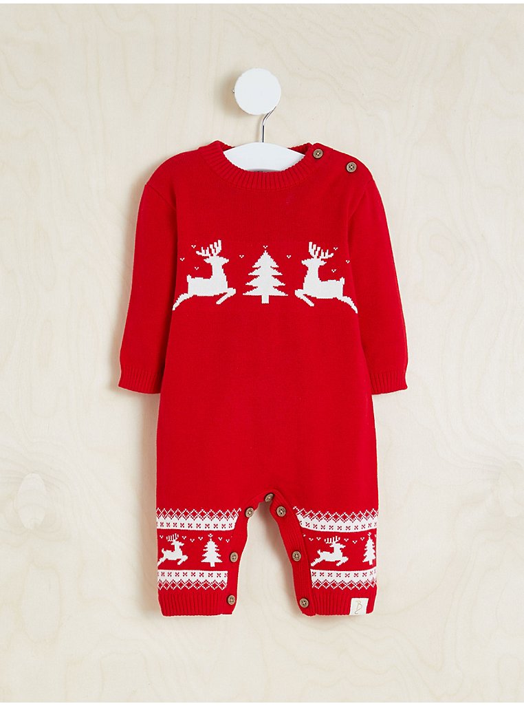 Billie Faiers Red Fairisle Knitted Christmas All In One | Baby | George ...