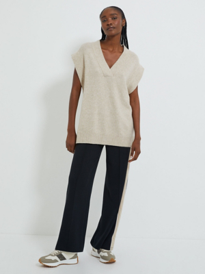 Neutral Wide Leg Joggers | Women | George at ASDA