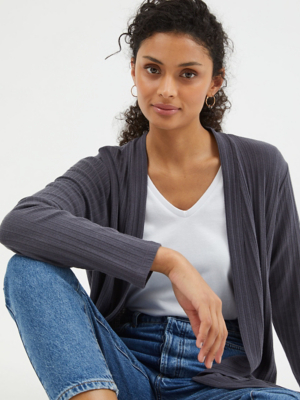 Grey Longline Pointelle Cardigan | Women | George at ASDA