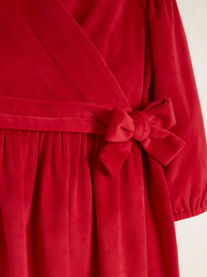 billie faiers red dress Billie Faiers Red Velour Wrap Dress and Tights Outfit | Sale & Offers