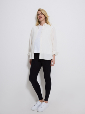 Maternity Black Ribbed Leggings Women George at ASDA