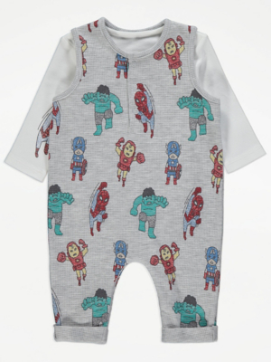 Marvel Baby Superhero Romper and Bodysuit Outfit Baby at ASDA