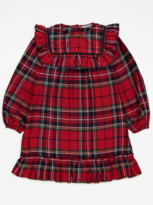 Red Checked Frill Dress