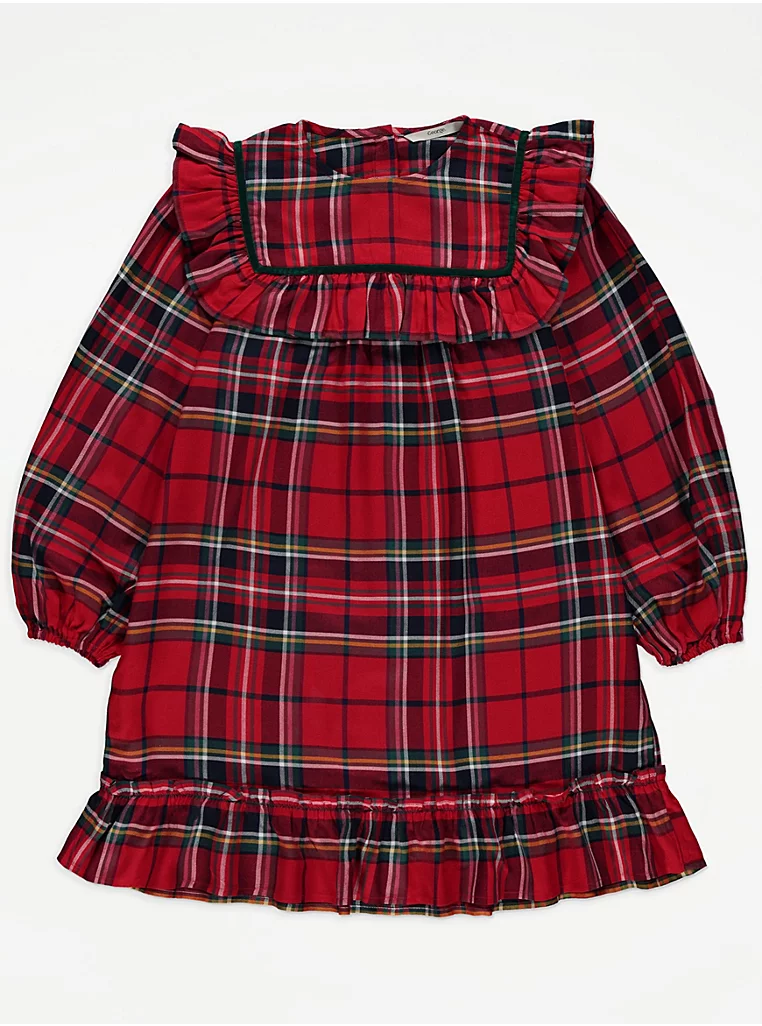 Red Checked Frill Dress