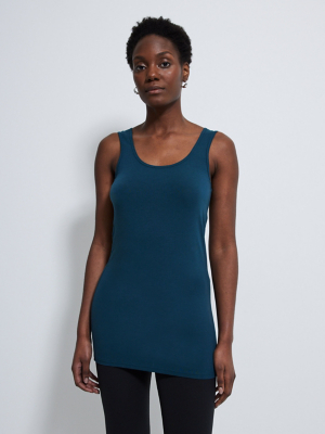 Teal Basic Longline Vest Women at ASDA