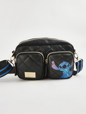 Disney Lilo Stitch Black Quilted Cross Body Bag Women George