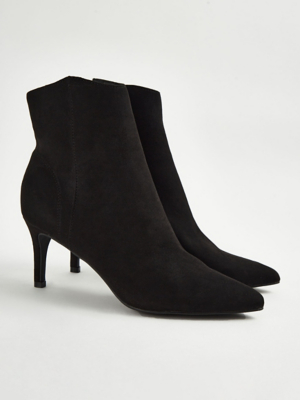 Black Point Toe Heeled Ankle Boots Women at ASDA