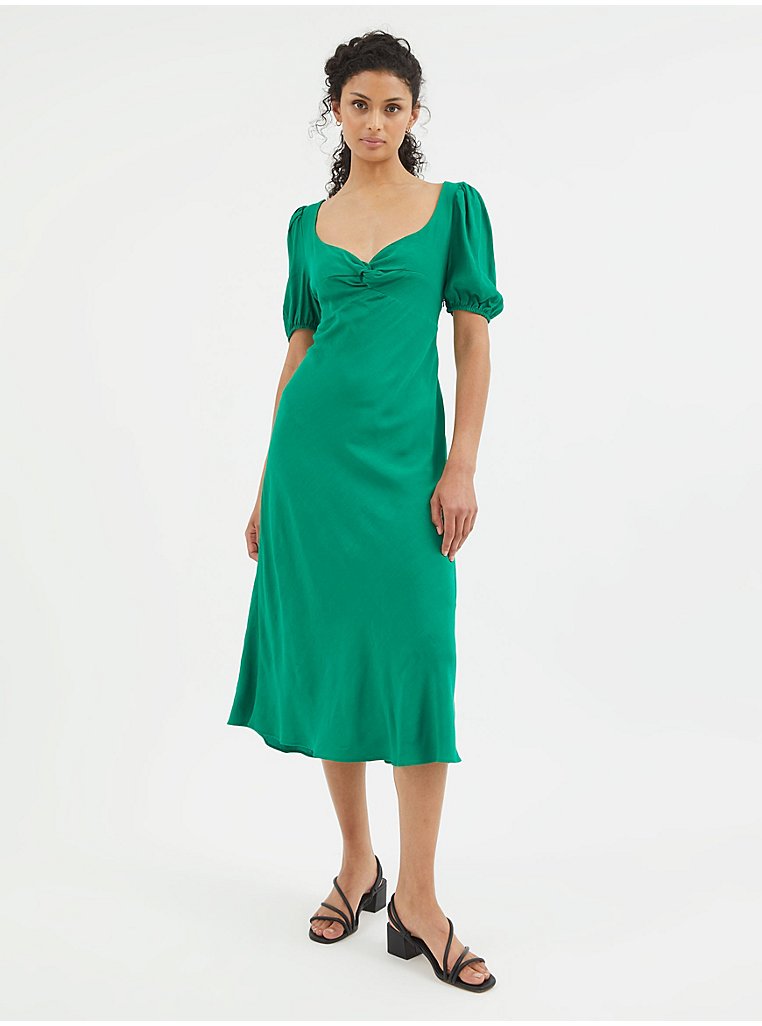 Green Knot Front Midi Dress | Women | George at ASDA