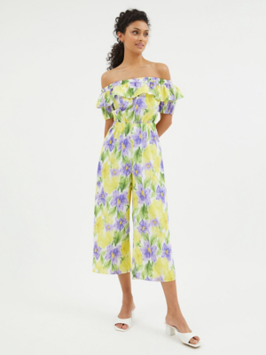 Bright Floral Bardot Jumpsuit Women at ASDA