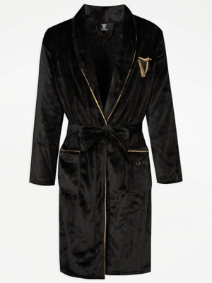 Guinness Black Fleece Dressing Gown Men at ASDA