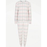 Pink Checked Snit Pyjamas Gift Set | Lingerie | George at ASDA