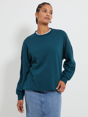 Women's Cuppa Tea Crew Sweatshirt, Teal