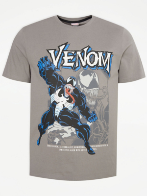 Marvel Venom Grey Graphic T-Shirt | Men | George at ASDA