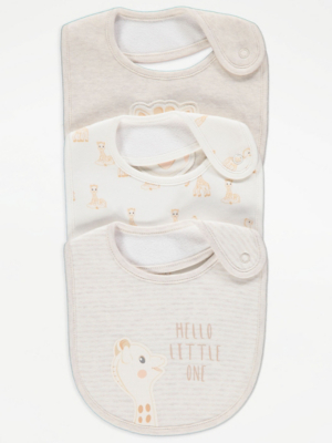 Sophie La Girafe Neutral Bibs 3 Pack | Baby | George At ASDA